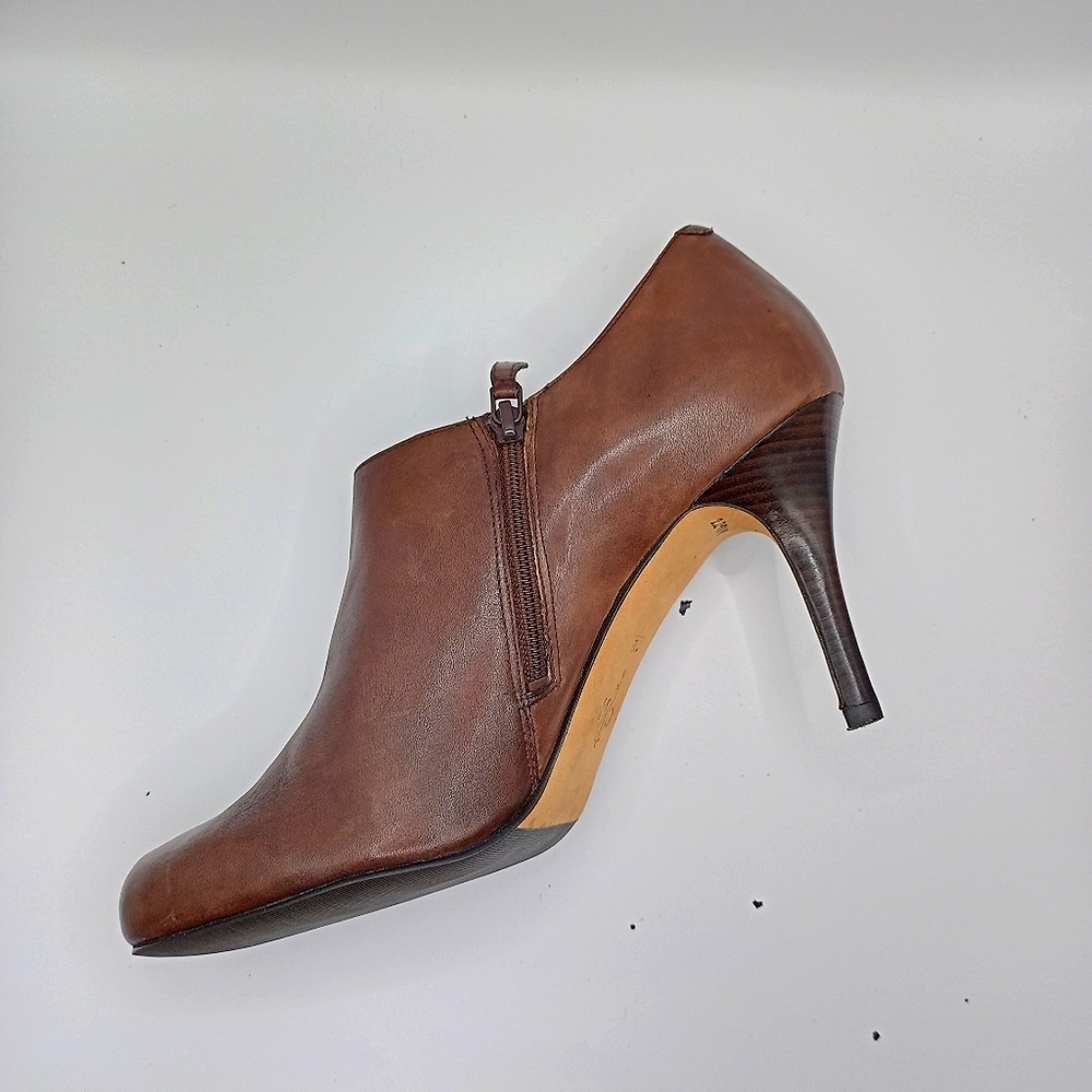 Cole Hann Brown Leather High Heel Booties - Picture 5 of 12
